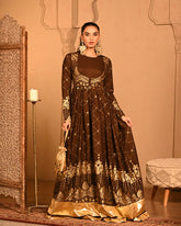 Brown sitara Anarkali